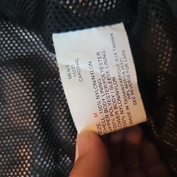 Vintage Woolrich Mens Medium Hydromax 2100 Jacket Zip Button Parka Red Black - Picture 15 of 16